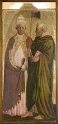 Un Papa (San Gregorio) y San Matías, c.1428-29